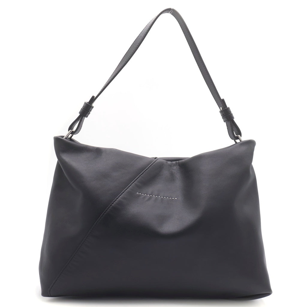 MM6 Maison Margiela(エムエムシックスメゾンマルジェラ) FOLDED POCHETTE JAPANESE フォルテッド カーフレザー ジャパニーズハンドバッグ ショルダーバッグ ブラック SB5WF0016 P8805 レディース