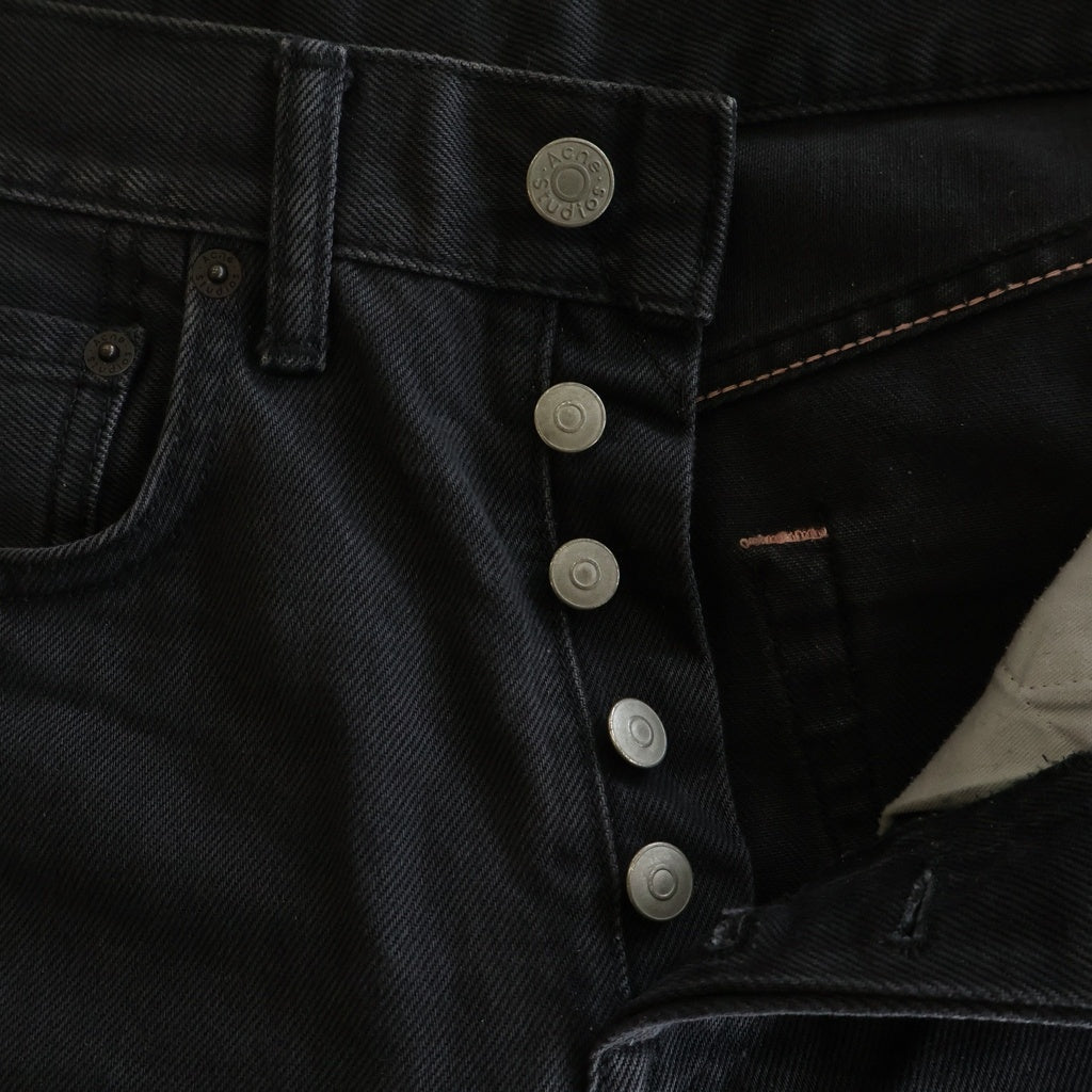 Acne Studios(アクネ ストゥディオズ) 1992M Slim-Fit Bootcut Jeans スリムフィットブーツカットジーンズ デニムパンツ ブラック B00306