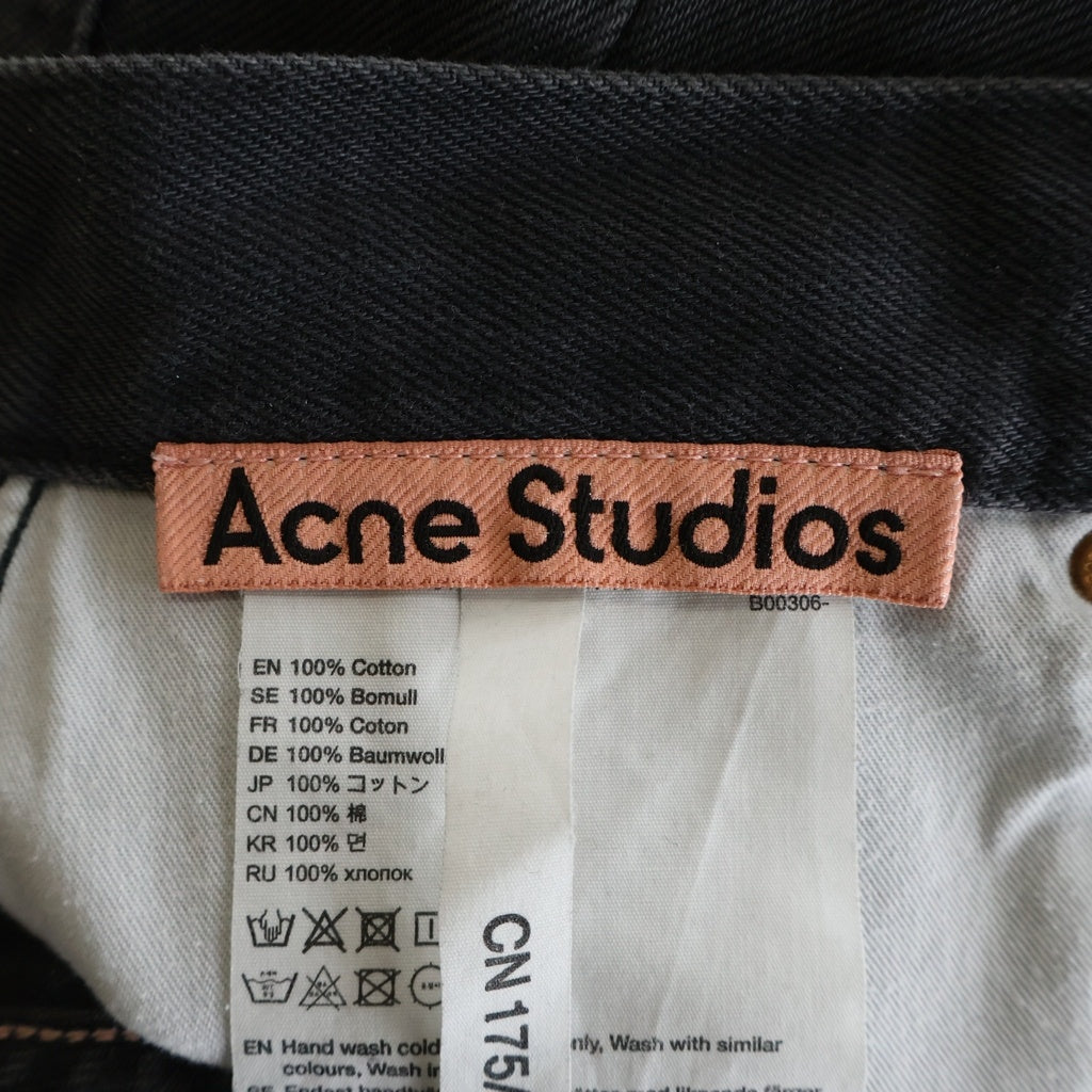 Acne Studios(アクネ ストゥディオズ) 1992M Slim-Fit Bootcut Jeans スリムフィットブーツカットジーンズ デニムパンツ ブラック B00306