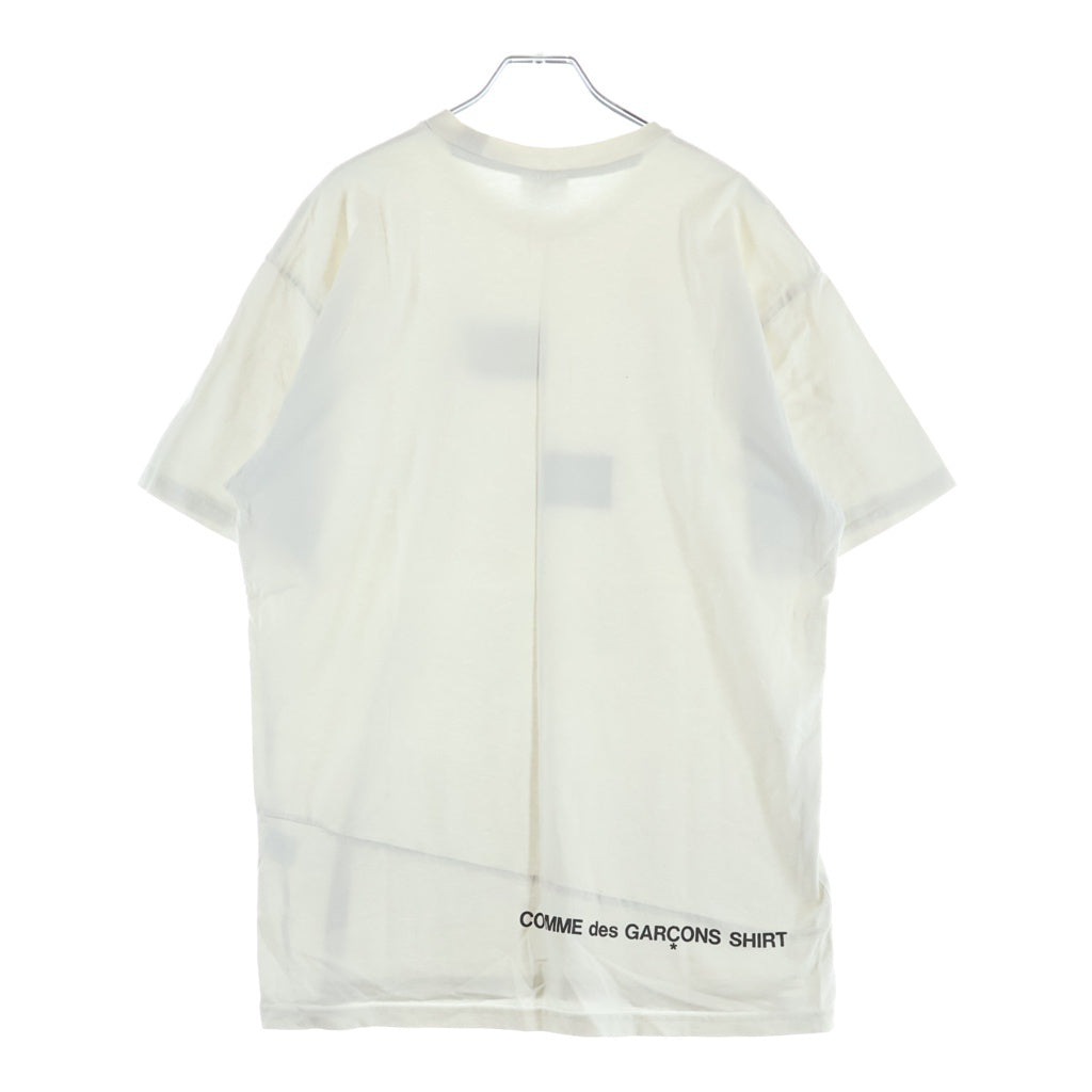 SUPREME(シュプリーム) 18AW ×COMME des GARCONS SHIRT Split Box コムデギャルソン シャツ スプリット ボックスロゴ 半袖Tシャツカットソー ホワイト