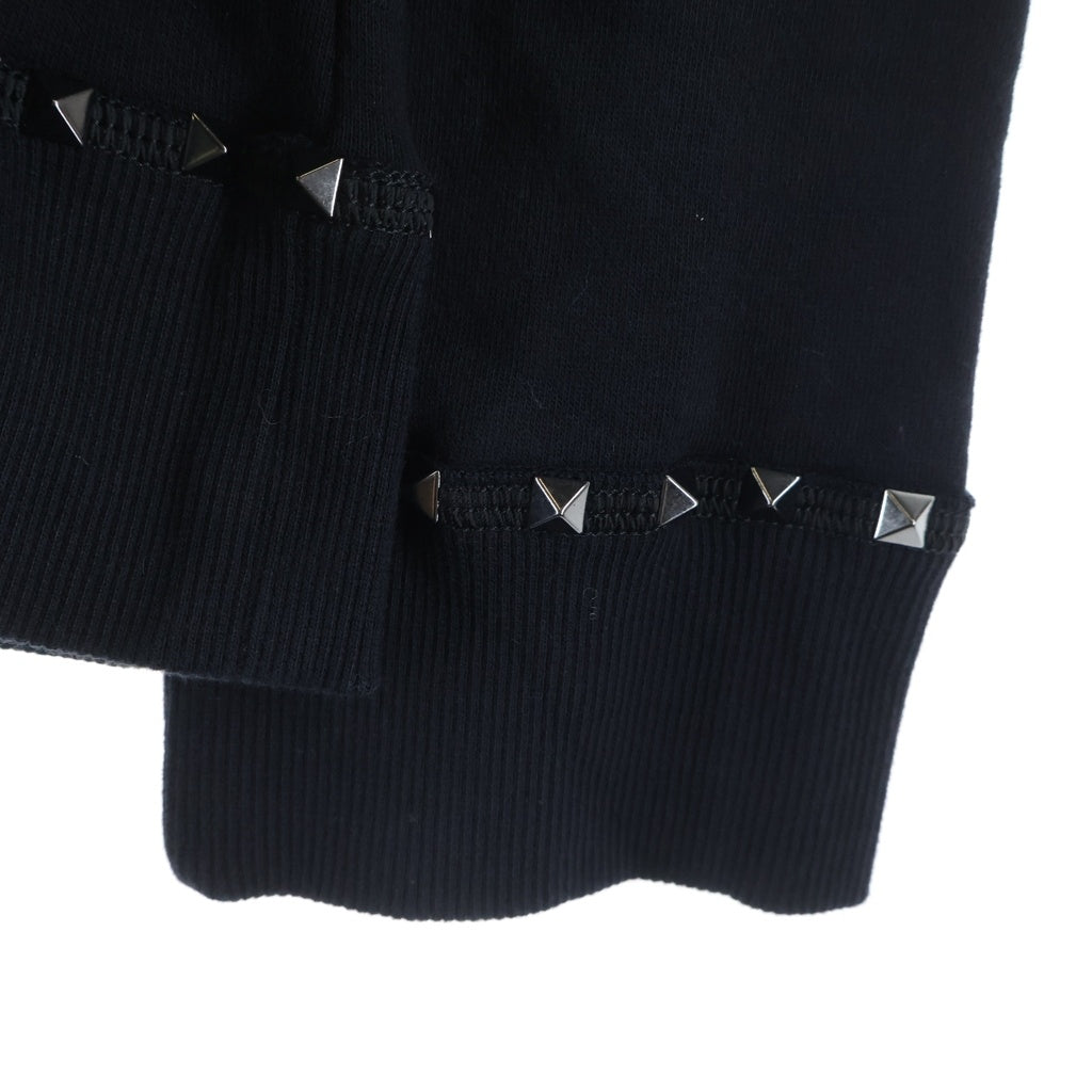 VALENTINO(ヴァレンティノ) ロックスタッズ スウェット プルオーバーパーカー ブラック NV0MF06M3TV