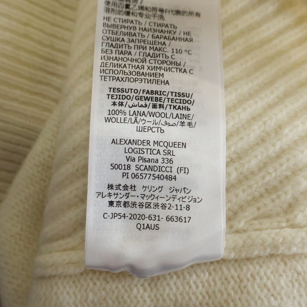 Alexander McQueen(アレキサンダーマックイーン) タートルネック ウール ニット セーター アイボリー 663617 Q1AUS