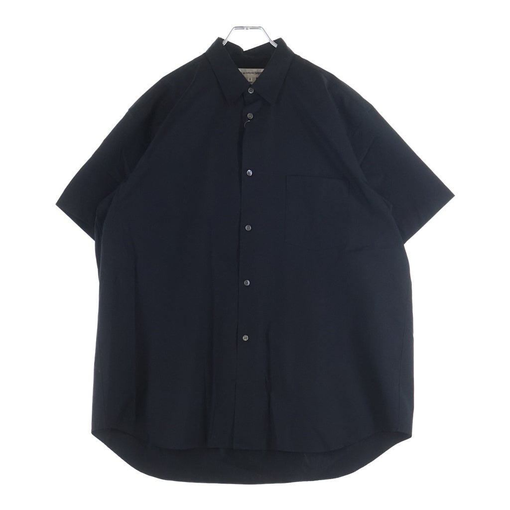 COMME des GARCONS SHIRT(コムデギャルソンシャツ) 22SS FOREVER SHORT SLEEVE WOVEN SHIRT フォーエバー コットン ショートスリーブ ウーブン 半袖シャツ ブラック FI-B030
