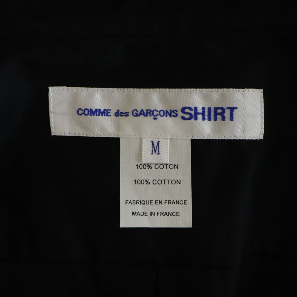 COMME des GARCONS SHIRT(コムデギャルソンシャツ) 22SS FOREVER SHORT SLEEVE WOVEN SHIRT フォーエバー コットン ショートスリーブ ウーブン 半袖シャツ ブラック FI-B030