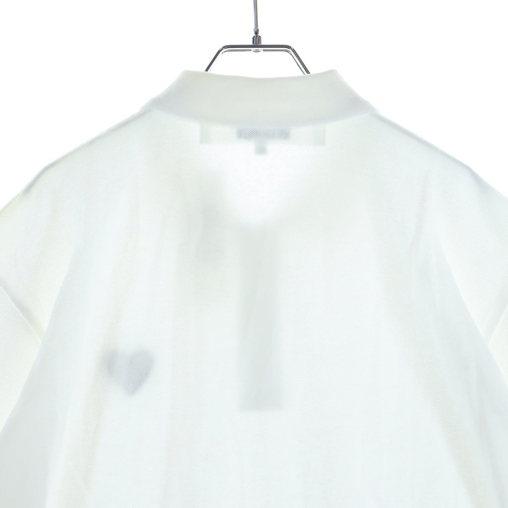 PLAY COMME des GARCONS(プレイコムデギャルソン) 25SS ハートロゴ刺繍 コットン 半袖ポロシャツ ホワイト AX-T066 AD2025/3