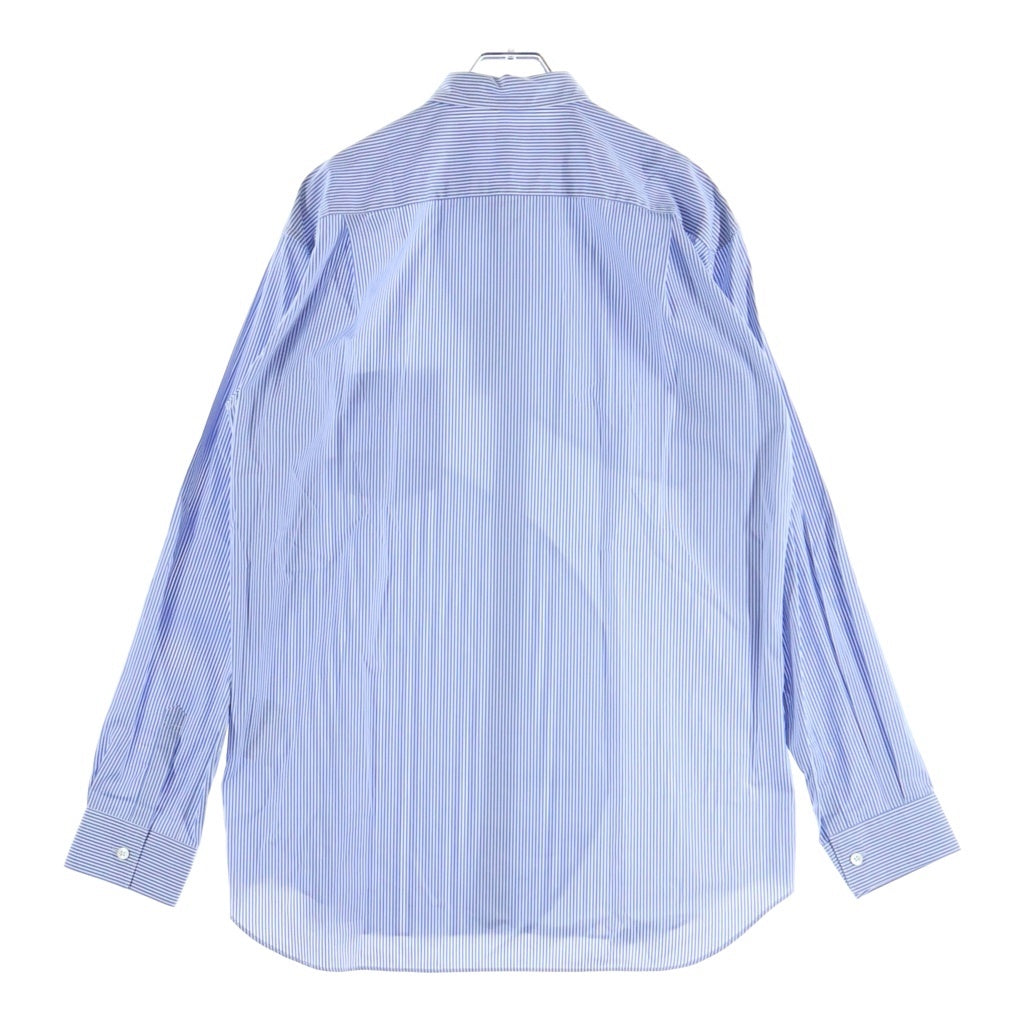 COMME des GARCONS SHIRT(コムデギャルソンシャツ) ストライプ パッチワーク 再構築 長袖シャツ ホワイト/ブルー W27070