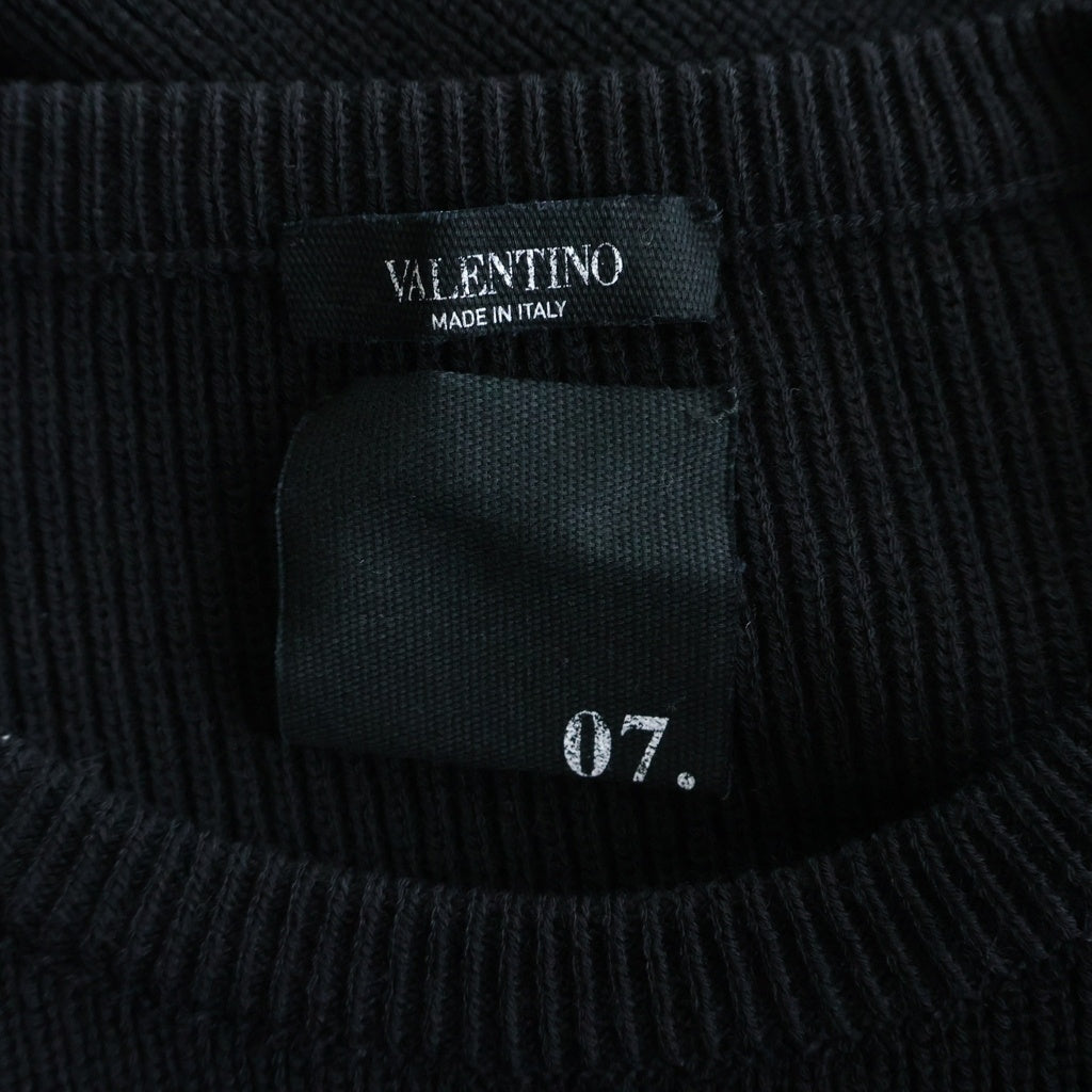 ヴァレンティノ ダブルV クルーネック ニット セーター バレンチノ VALENTINO(ヴァレンティノ) サイドロックスタッズ クルーネック ウール