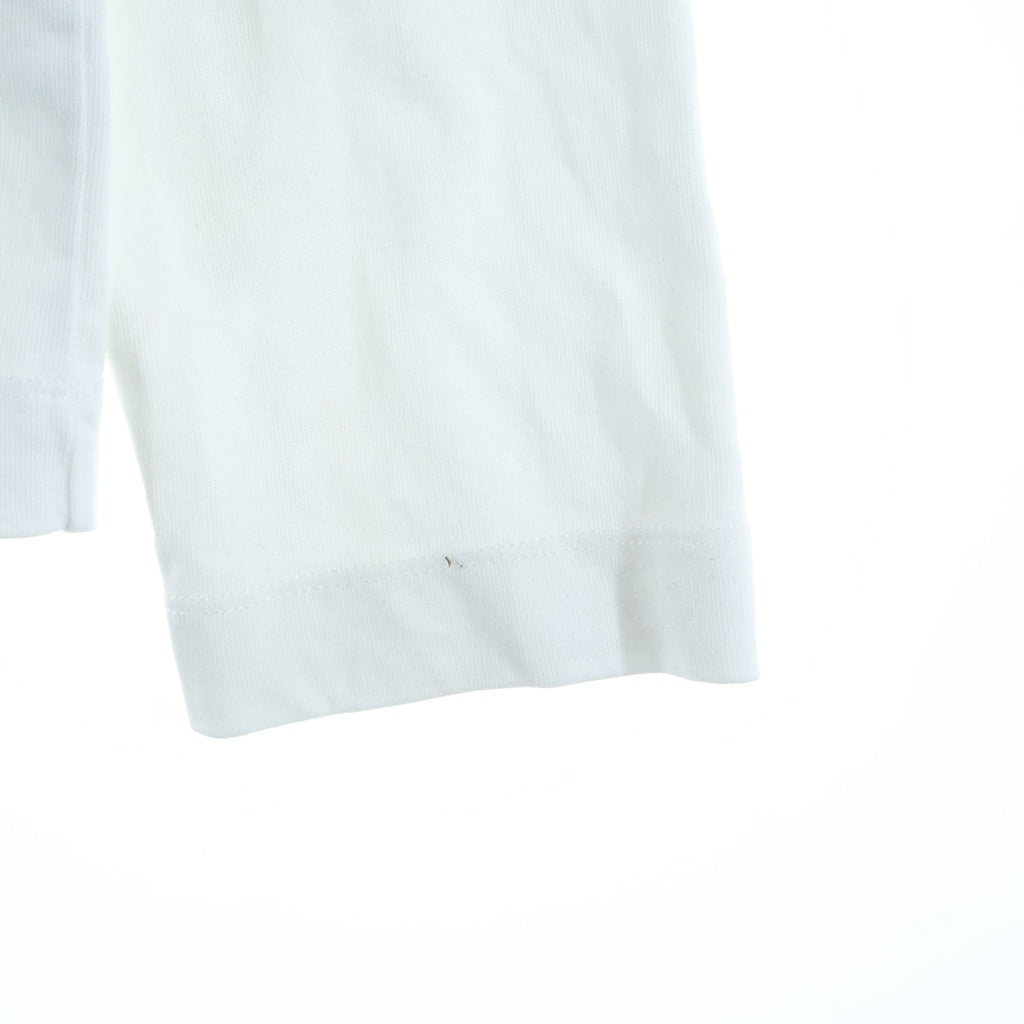 AMI Alexandre Mattiussi(アミアレクサンドルマテュッシ) AMI de Coeur ハートロゴ刺繍 クルーネック 長袖Tシャツ カットソー ホワイト