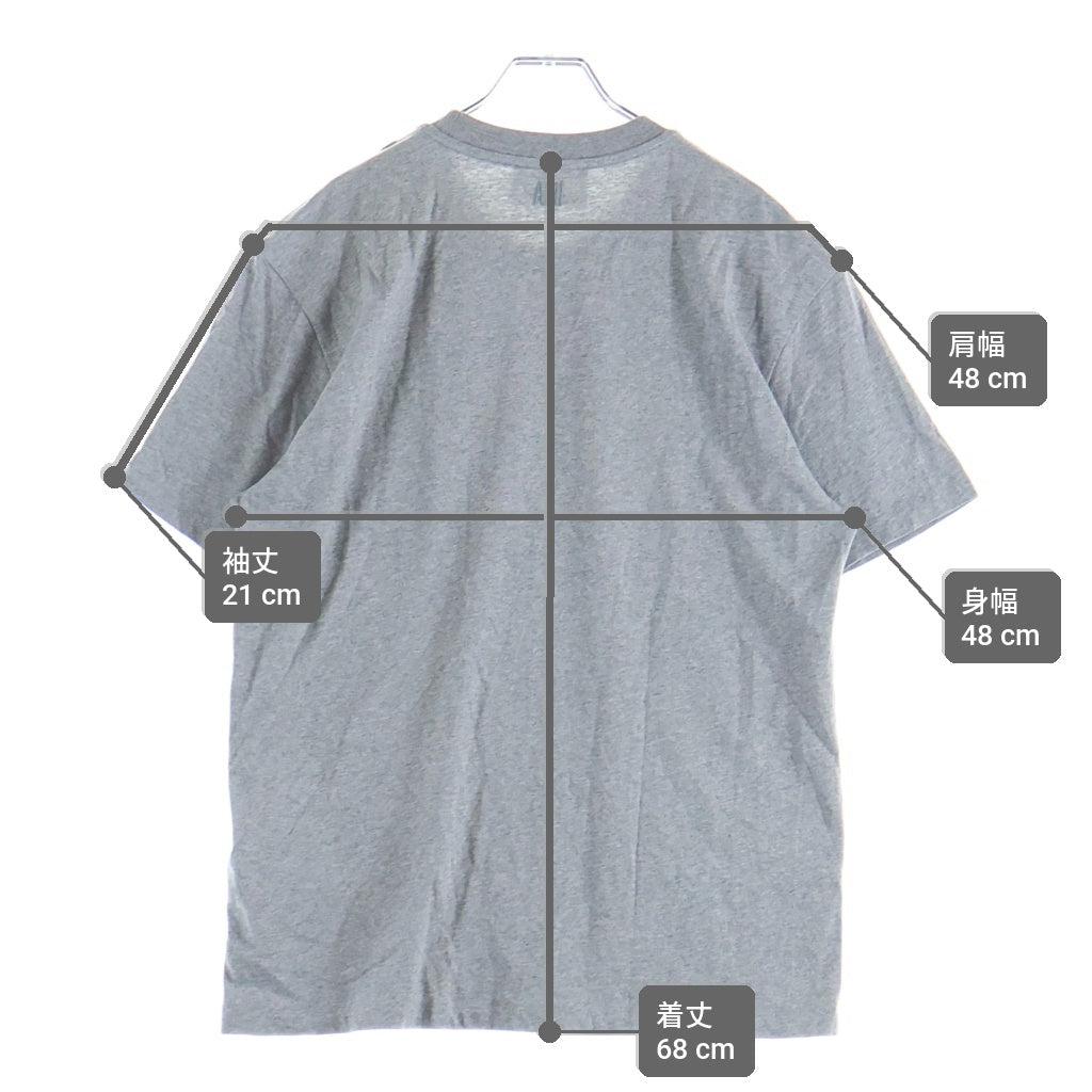 AMI Alexandre Mattiussi(アミアレクサンドルマテュッシ) AMI de Coeur ハートロゴ刺繍 クルーネック 半袖Tシャツ カットソー グレー BFUTS001.724