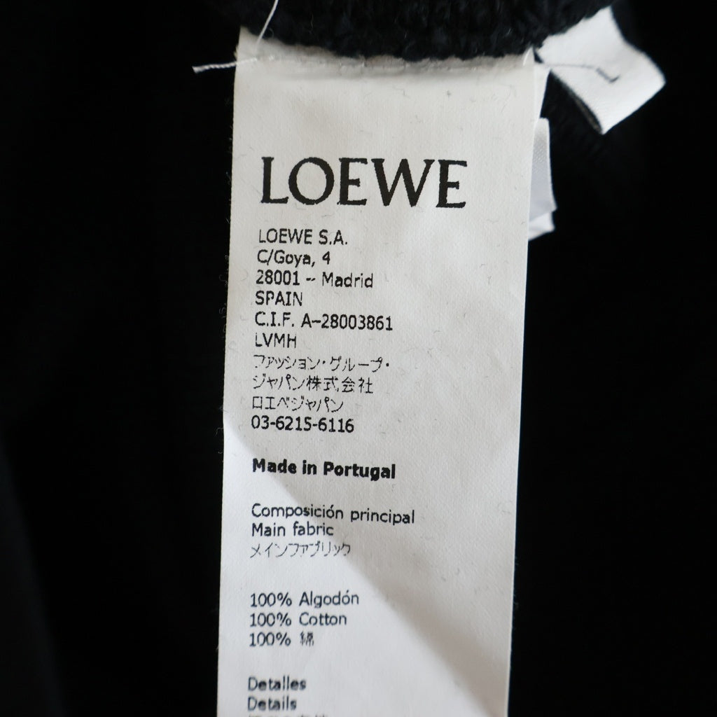 LOEWE(ロエベ) アナグラムロゴ刺繍 クルーネック スウェットトレーナー ブラック H61694100F