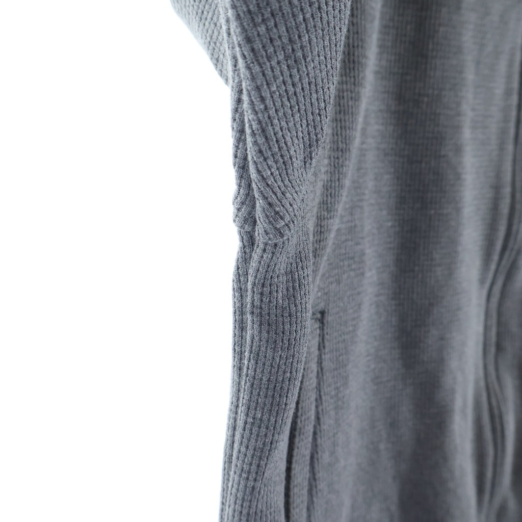 wjk(ダブルジェイケイ) TIGHT HEAVY WAFFLE HOODIE タイトヘビー ワッフル フーディー ジップアップ パーカー グレー WR25S-18