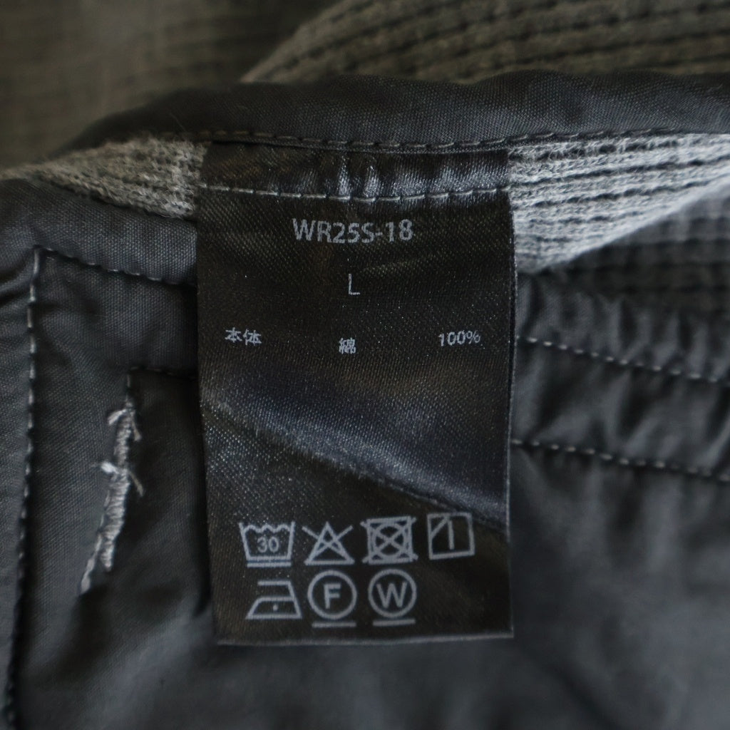 wjk(ダブルジェイケイ) TIGHT HEAVY WAFFLE HOODIE タイトヘビー ワッフル フーディー ジップアップ パーカー グレー WR25S-18