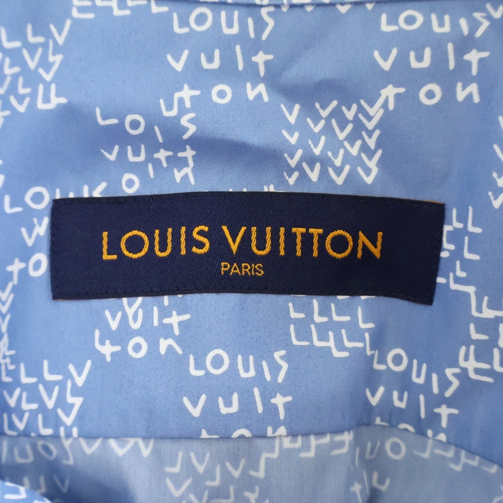 LOUIS VUITTON(ルイヴィトン) 22AW ダミエスプレッド フックディテール コットン 半袖シャツ ブルー RM222M NF4 HNS20W