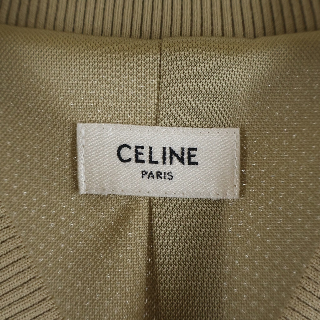 CELINE(セリーヌ) テクニカルメッシュ ロゴプリント トラックジャケット ブラウン/ベージュ 2Y97E070Z.02QE