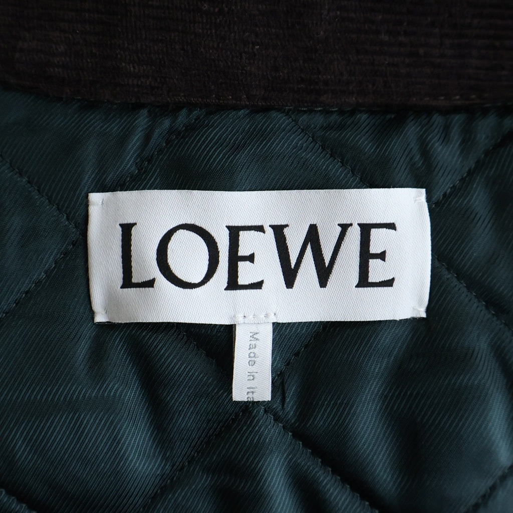 LOEWE(ロエベ) Corduroy Collar Bomber Jacket コーデュロイカラー コットン ボンバージャケット ブルゾン ブルー H526Y02X07