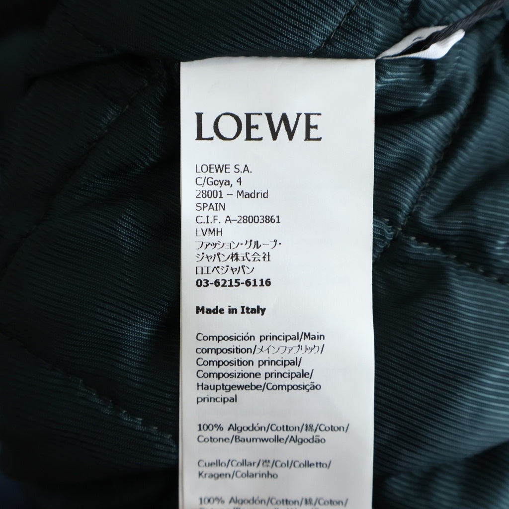 LOEWE(ロエベ) Corduroy Collar Bomber Jacket コーデュロイカラー コットン ボンバージャケット ブルゾン ブルー H526Y02X07