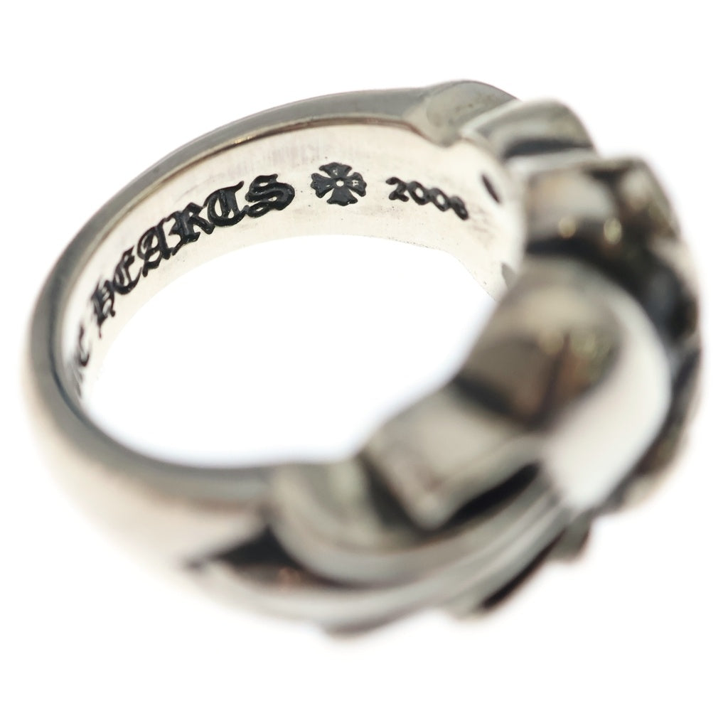 CHROME HEARTS(クロムハーツ) FLRL CRS HRT フローラルハートリング シルバー