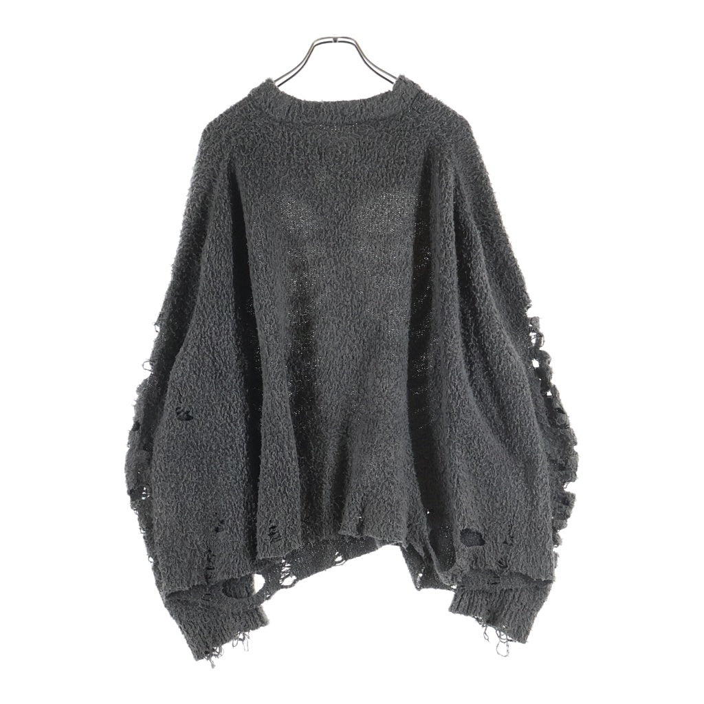 doublet(ダブレット) 25AW RIBCAGE KNIT PULLOVER ボーンデザイン リブゲージ ニットプルオーバー セーター グレー 25AW61KN192