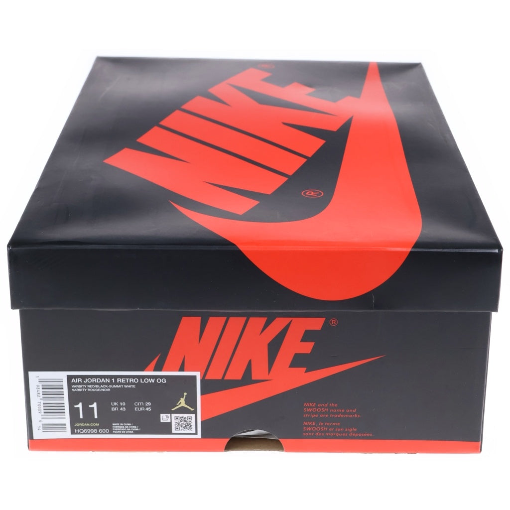 NIKE(ナイキ) AIR JORDAN1 RETRO LOW OG CHICAGO HQ6998-600 エアジョーダン1 レトロ シカゴ ローカットスニーカー レッド/ホワイト US11/29Ccm