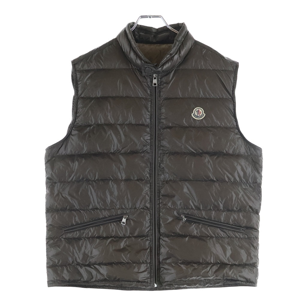 MONCLER(モンクレール) GUI ロゴパッチ ジップアップダウンベスト グレー 210914332105