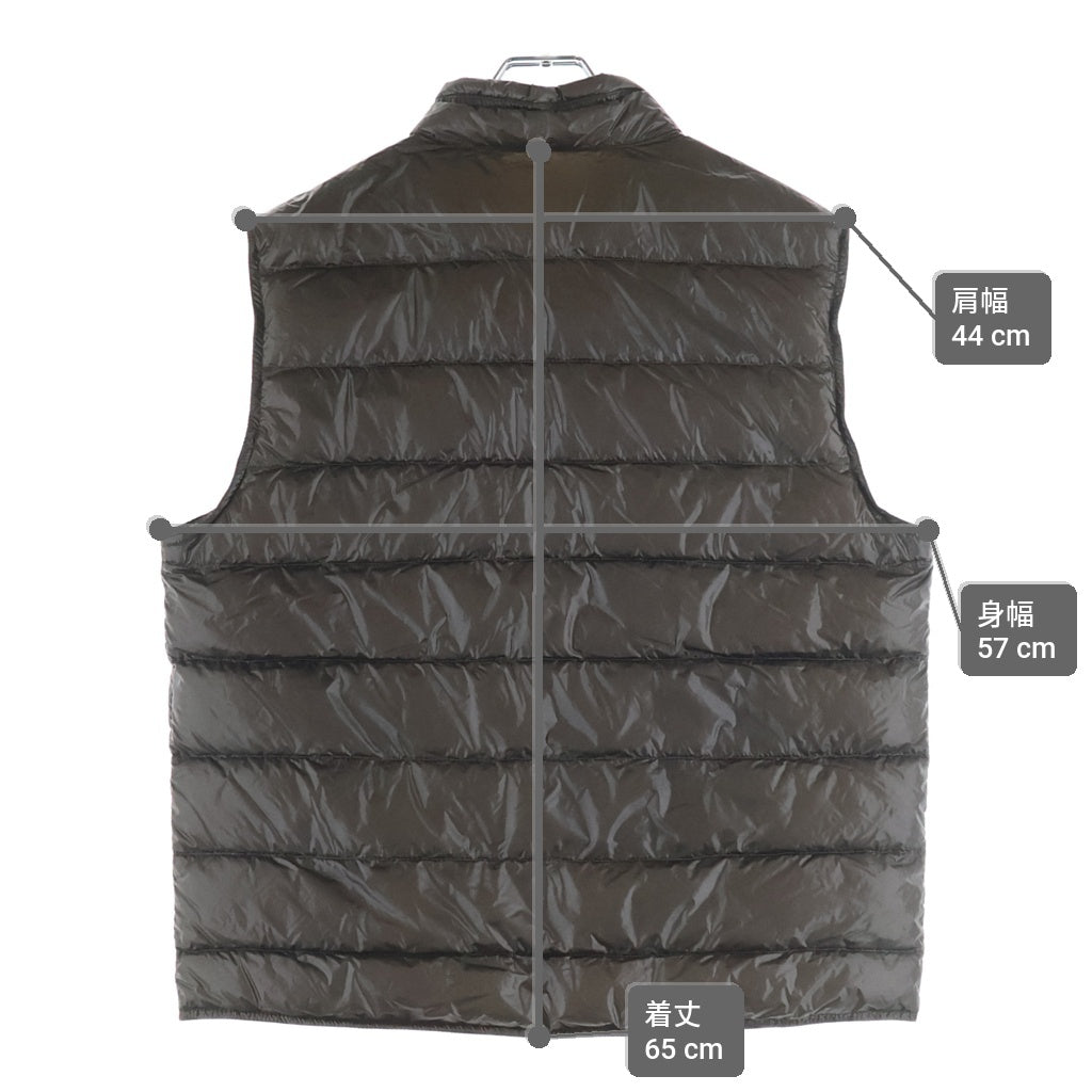 MONCLER(モンクレール) GUI ロゴパッチ ジップアップダウンベスト グレー 210914332105