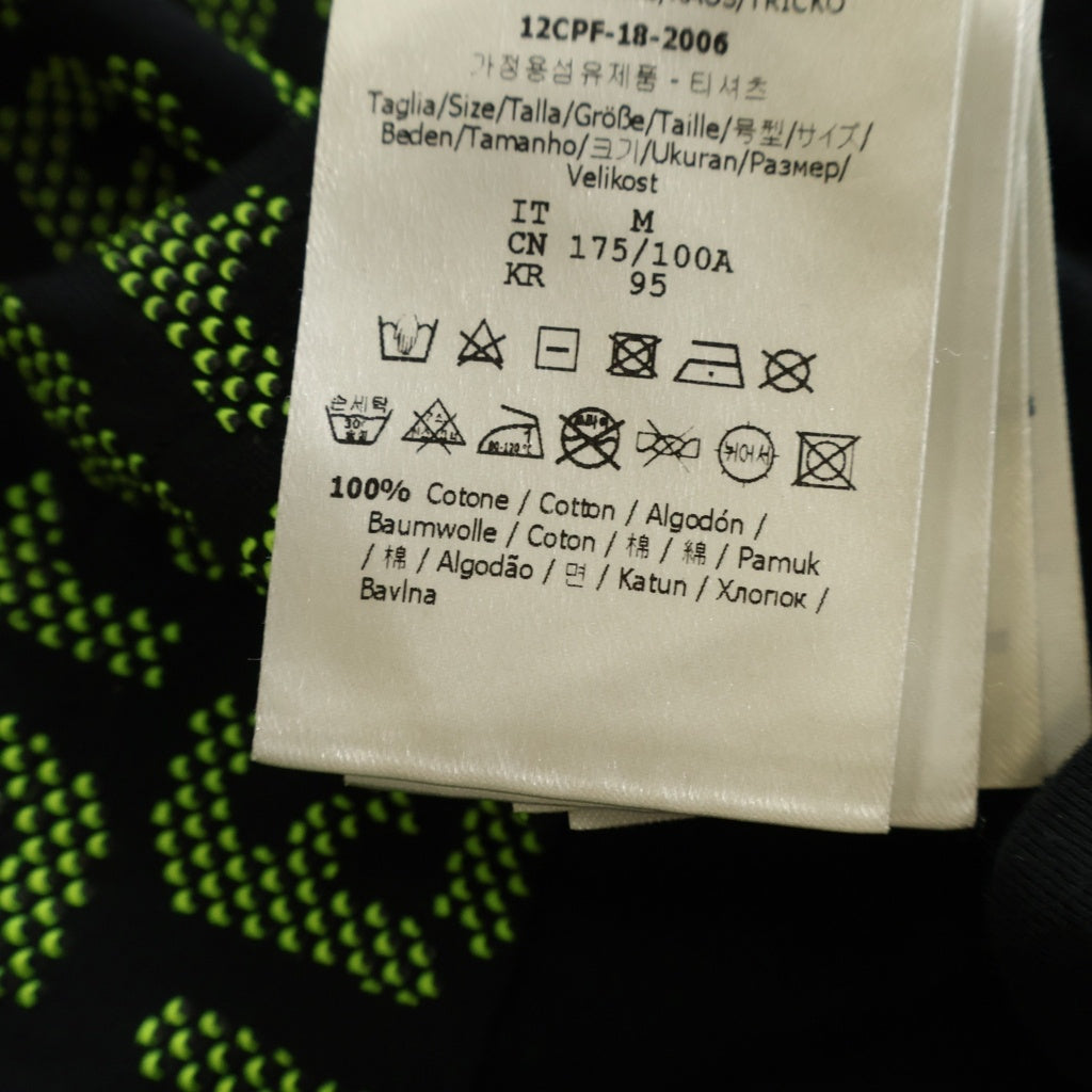 FENDI(フェンディ) ズッカ総柄 オーバーサイズ半袖Tシャツ ブラック/グリーン FY0936 A870