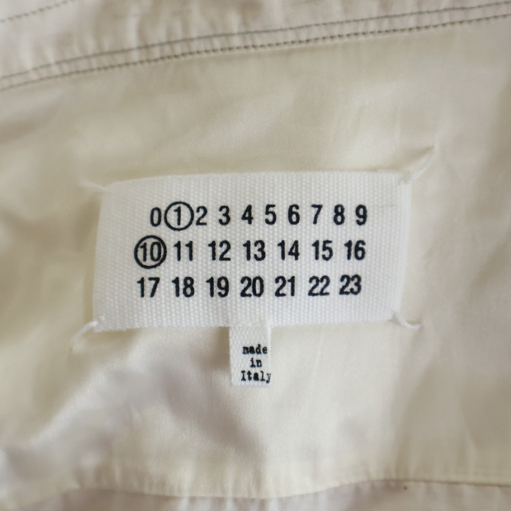 Maison Margiela(メゾンマルジェラ) アセテート コットン リネン オープンカラー 半袖シャツ アイボリー S50DR0009 M35267