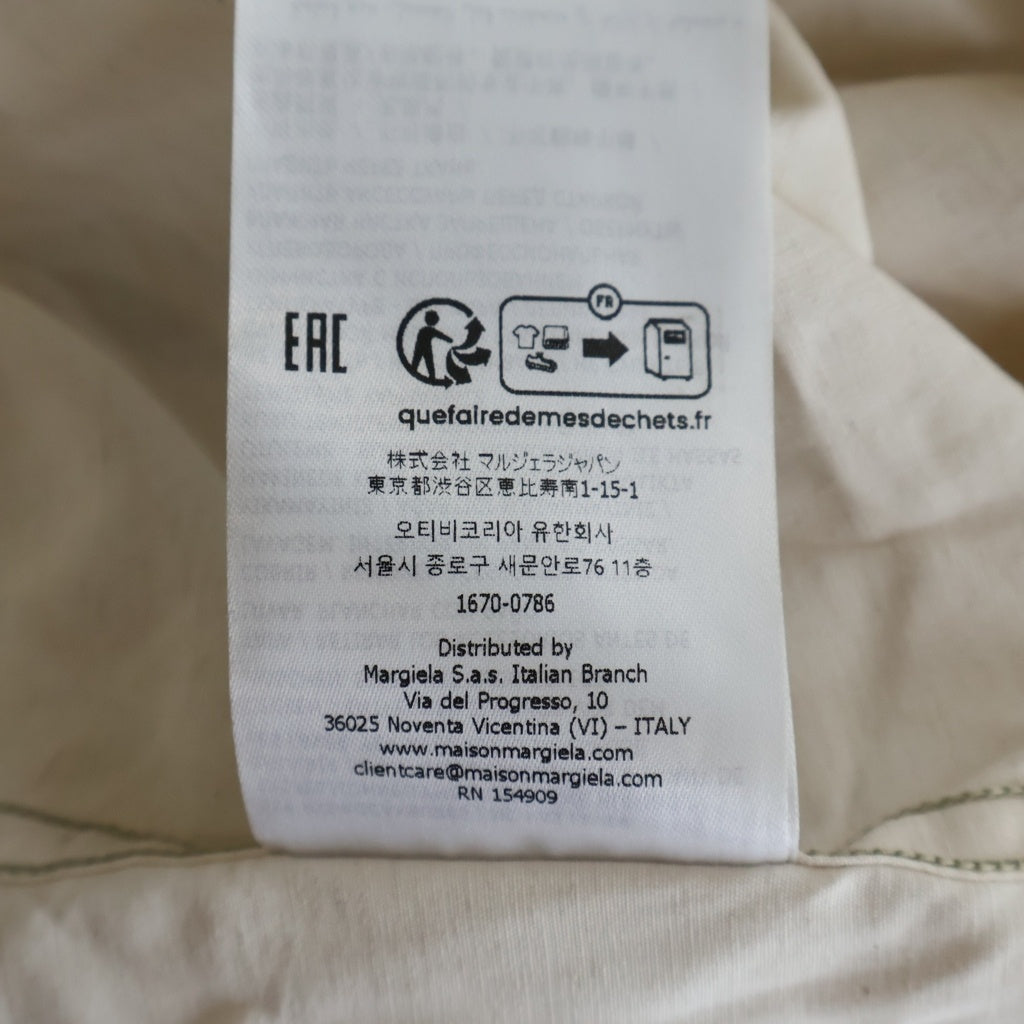 Maison Margiela(メゾンマルジェラ) アセテート コットン リネン オープンカラー 半袖シャツ アイボリー S50DR0009 M35267