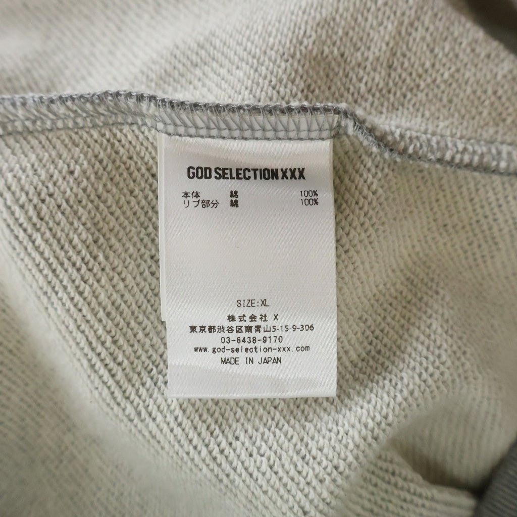 GOD SELECTION XXX(ゴッドセレクショントリプルエックス) ×FERIX フィリックス プリントプルオーバー スウェットパーカー グレー