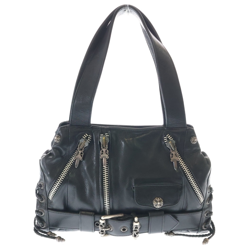 CHROME HEARTS(クロムハーツ) JJ DEAN SMALL JJディーン スモール レザーライダースハンドバッグ ブラック