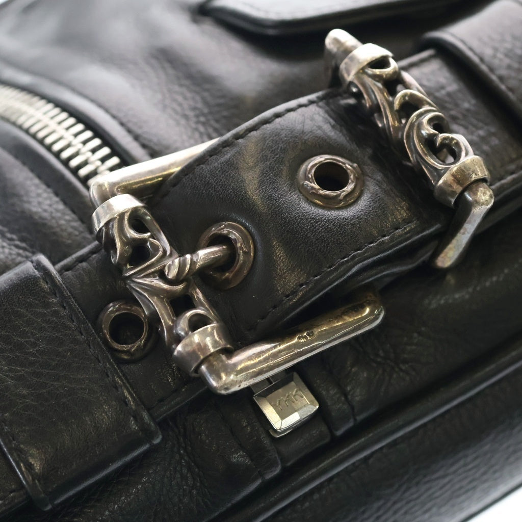 CHROME HEARTS(クロムハーツ) JJ DEAN SMALL JJディーン スモール レザーライダースハンドバッグ ブラック