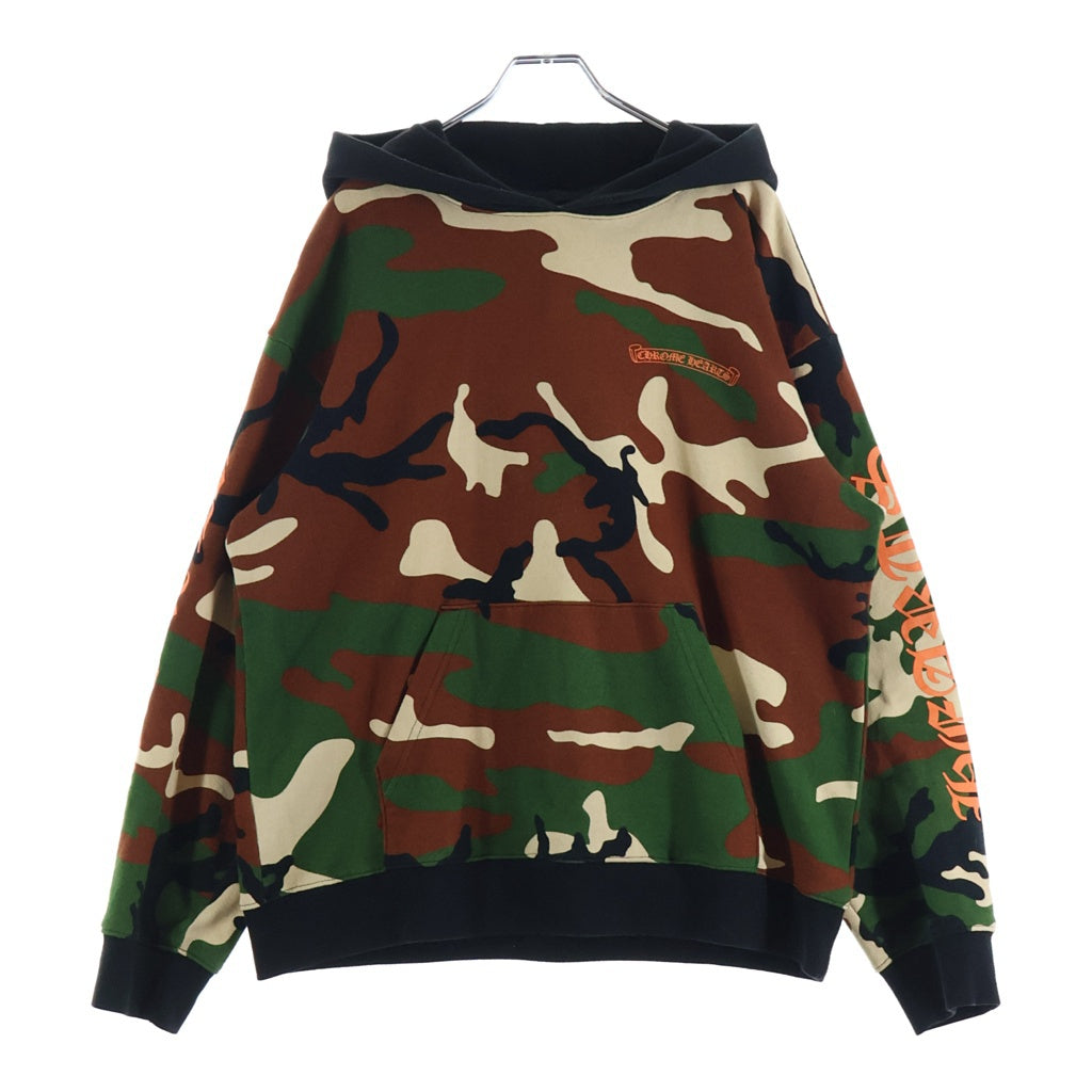 CHROME HEARTS(クロムハーツ) ×MATTY BOY PPO CAUTION PULLOVER マッティボーイ カモフラ総柄 チョンパープリント スウェットプルオーバーパーカー カーキ