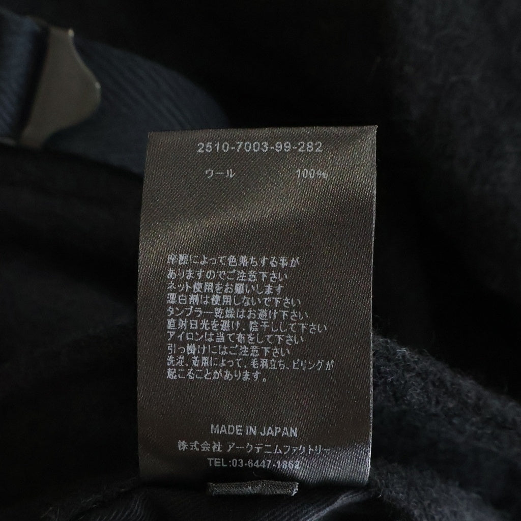 MINEDENIM(マインデニム) Shrunk Wool Cargo ウール 6ポケット カーゴパンツ ブラック 2510-7003