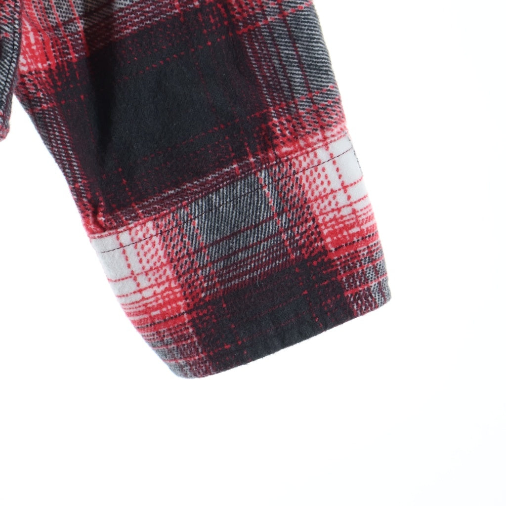 SUBCULTURE(サブカルチャー) 24SS OMBRE CHECK SHIRT オンブレ チェック 長袖シャツ レッド SCSH-S2402
