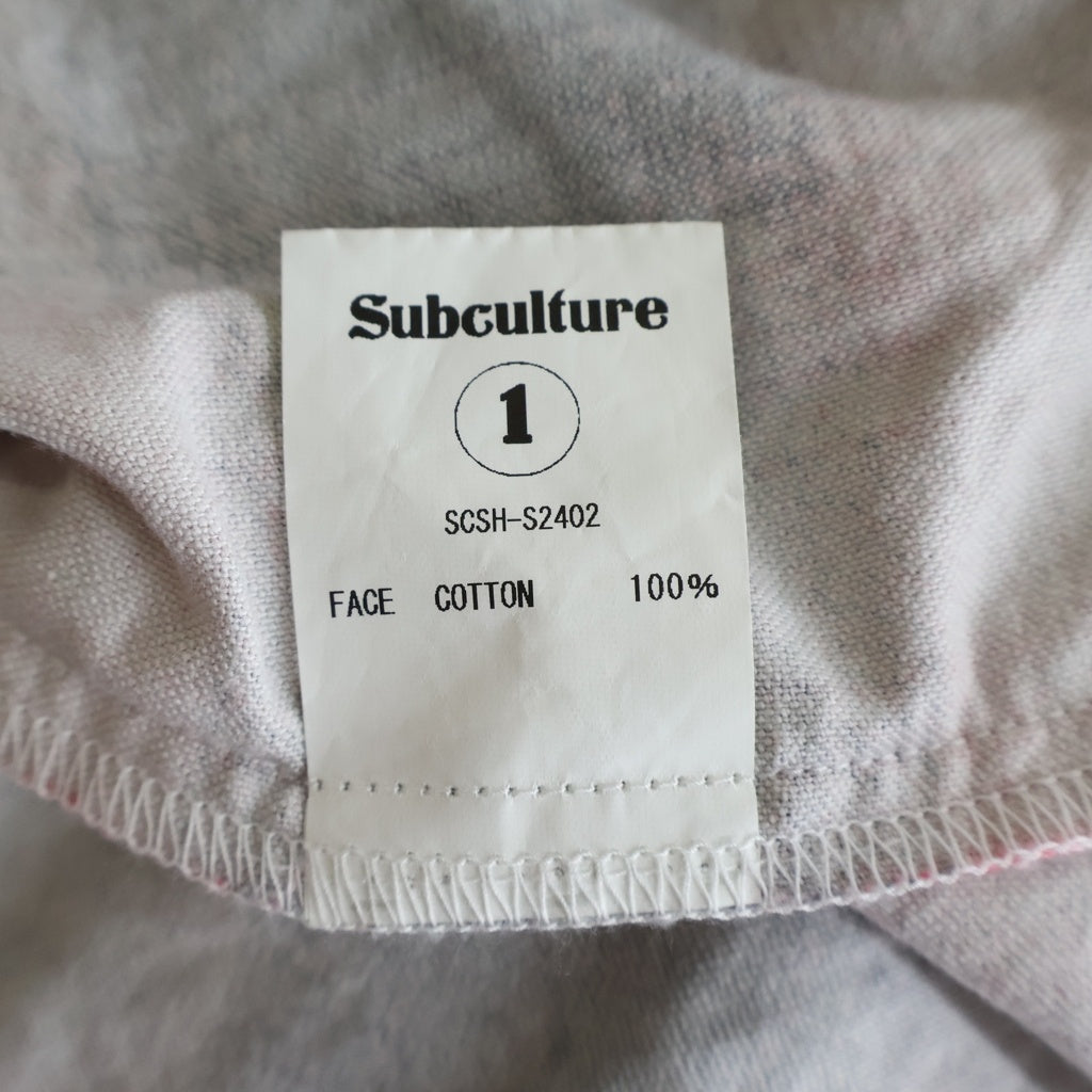 SUBCULTURE(サブカルチャー) 24SS OMBRE CHECK SHIRT オンブレ チェック 長袖シャツ レッド SCSH-S2402