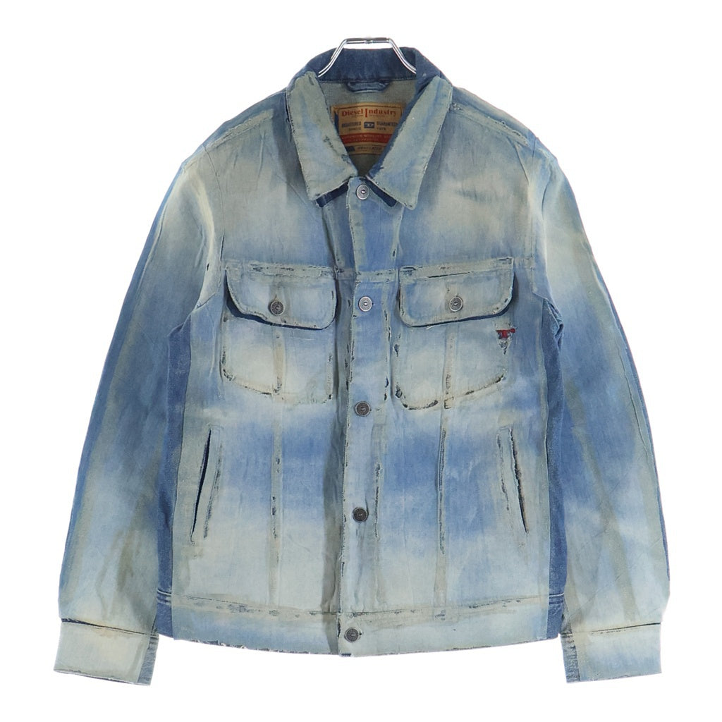 DIESEL(ディーゼル) D-BARCY ダメージ デニムトラッカージャケットインディゴ A14730