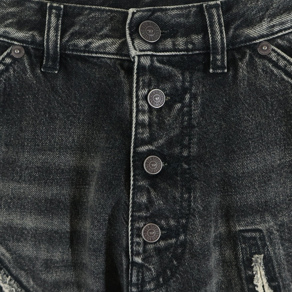 DIESEL(ディーゼル) ×THUG CLUB THUGPANT TROUSERS サグ クラブワイド デニムパンツ ブラック P01584