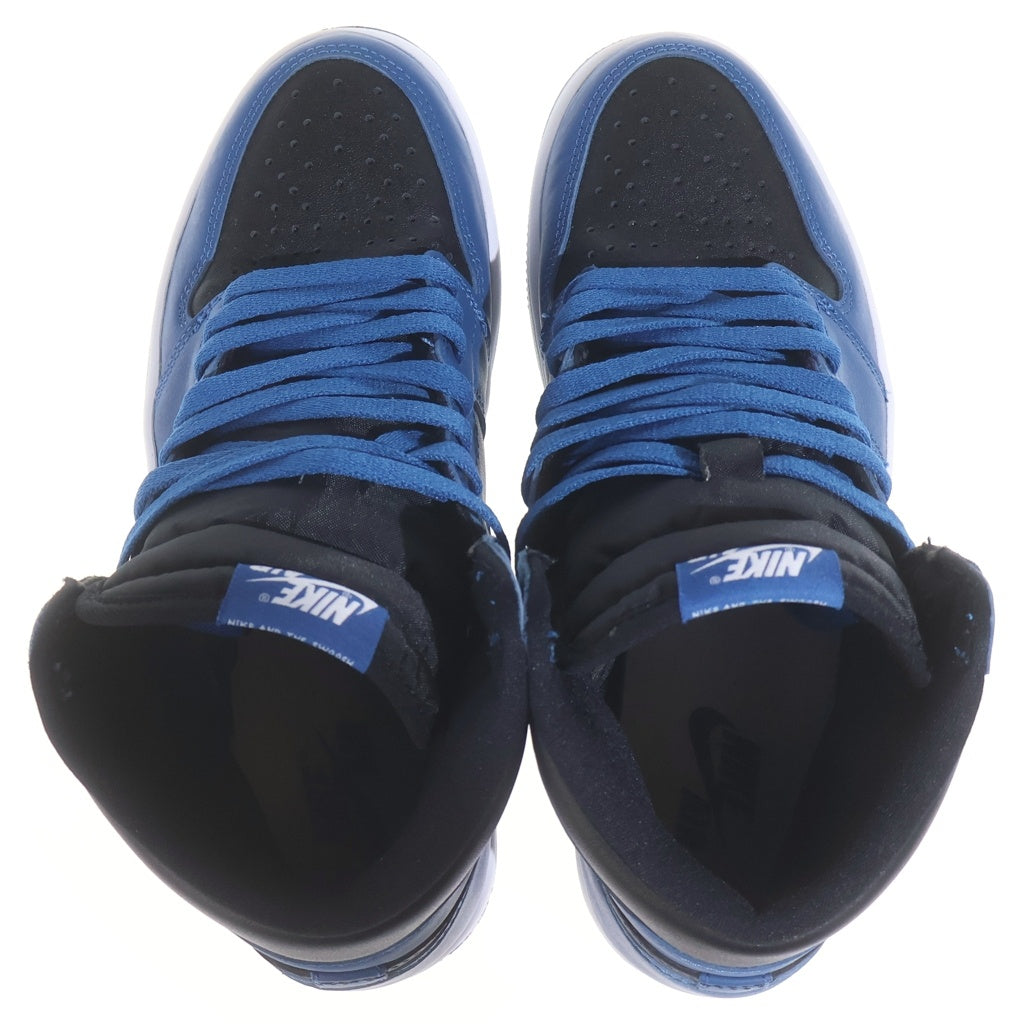 NIKE(ナイキ) AIR JORDAN1 RETRO HIGH OG 555088-404 エアジョーダン1 レトロ ハイカットスニーカー ブラック/ブルー US8.5/26.5cm