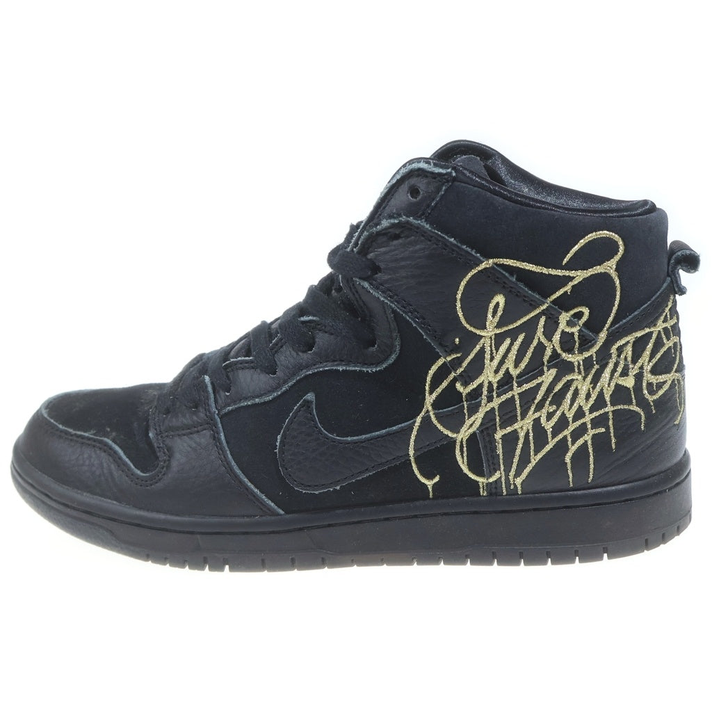 NIKE SB(ナイキエスビー) ×FAUST DUNK HIGH BLACK AND METALLIC GOLD ファウスト ダンク ブラック アンド メタリックゴールド ハイカットスニーカー US8.5/26.5cm DH7755-001