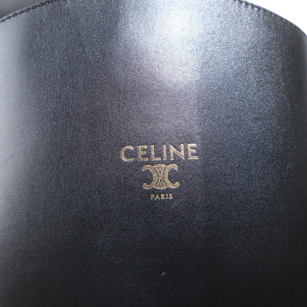CELINE(セリーヌ) トリオンフロゴプリント ロング アンクルブーツ ブラック レディース