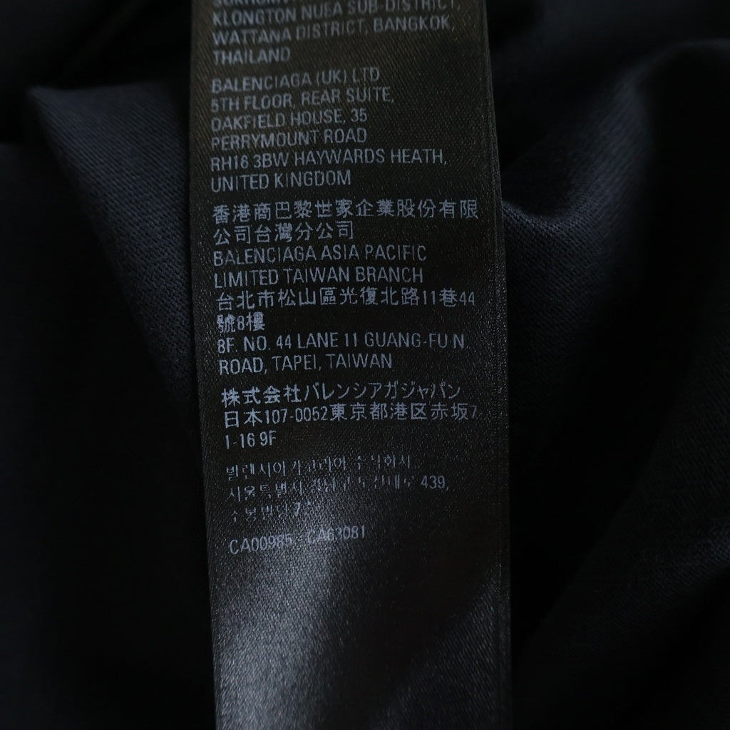 BALENCIAGA(バレンシアガ) バックロゴ ロングスリーブ 長袖Tシャツカットソー ブラック 693950