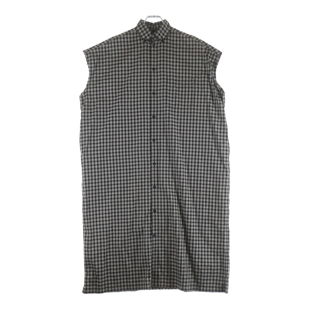 BALENCIAGA(バレンシアガ) チェック柄 ノースリーブ ワンピース ブラック/ホワイト 576677 レディース