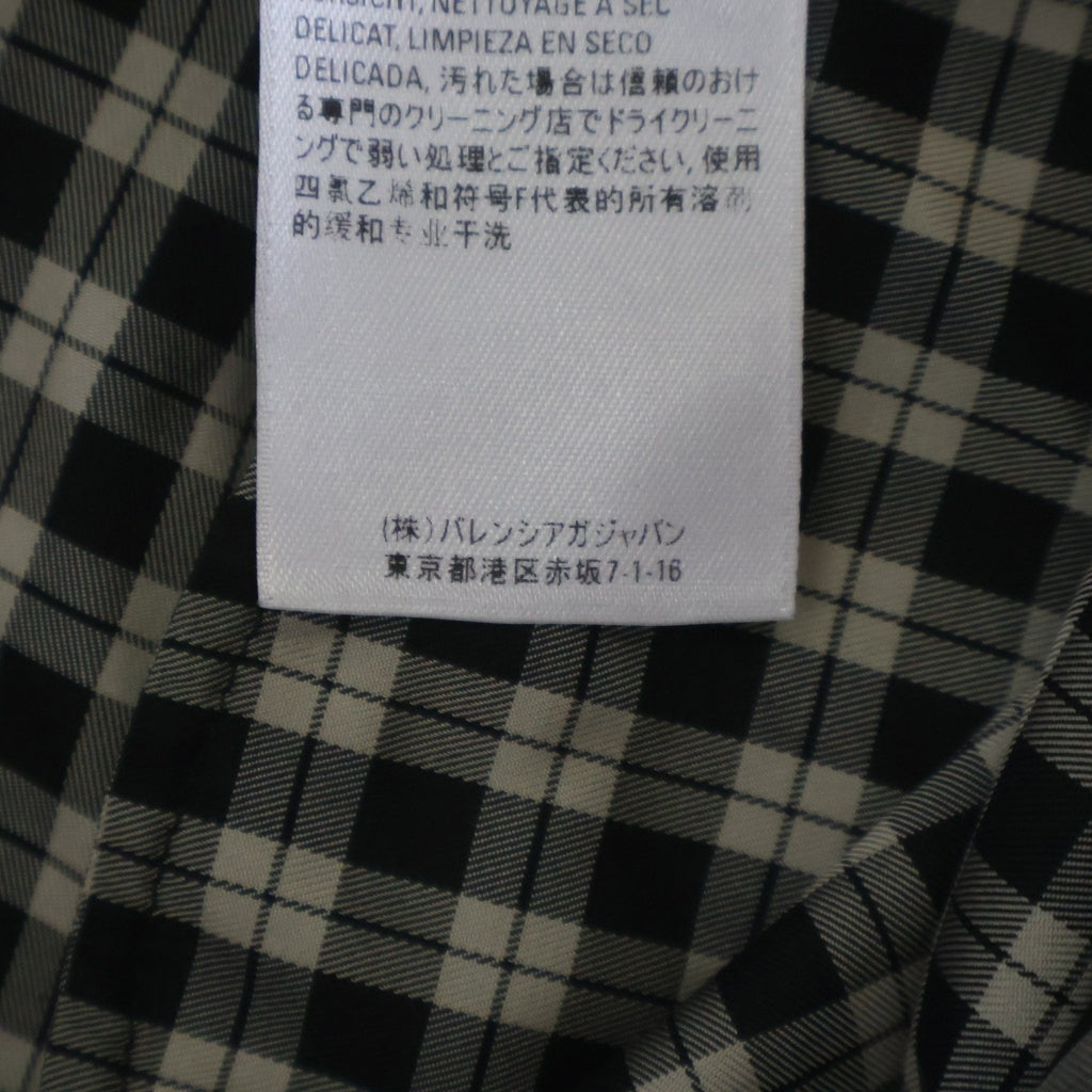 BALENCIAGA(バレンシアガ) チェック柄 ノースリーブ ワンピース ブラック/ホワイト 576677 レディース