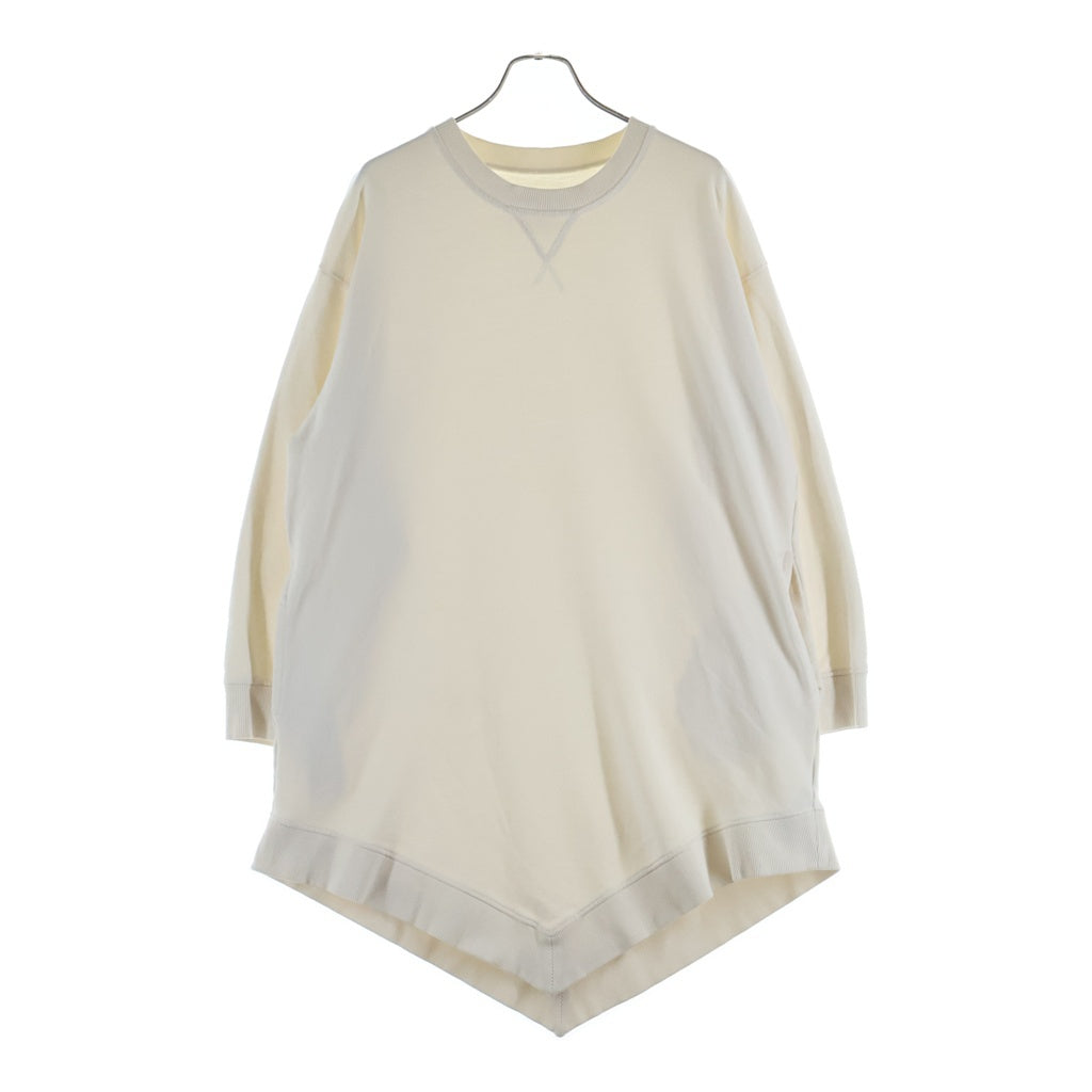 MM6 Maison Margiela(エムエムシックスメゾンマルジェラ) オーバーサイズ クルーネック スウェット ワンピース ホワイト S52CT0396 S25328 レディース