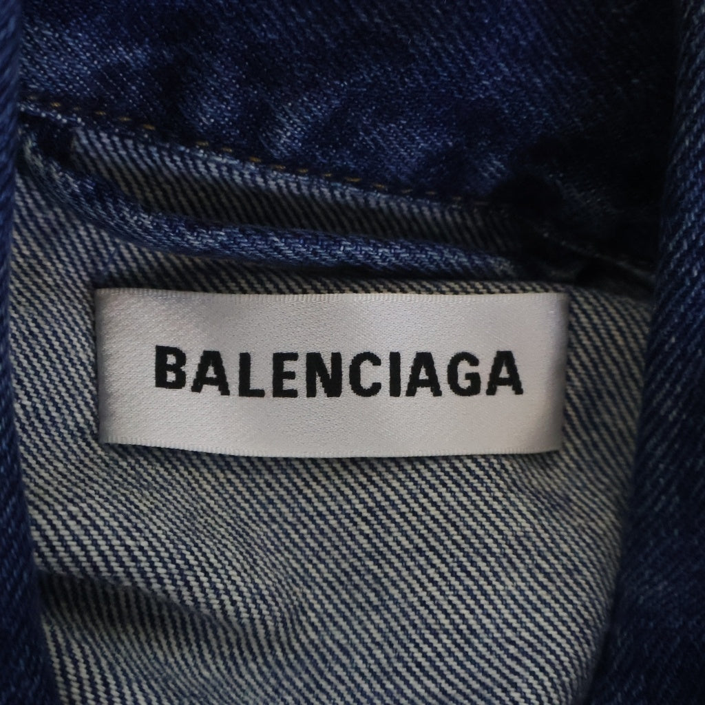 BALENCIAGA(バレンシアガ) ミディアム ウォッシュ デニム ワンピース インディゴ 675232 レディース