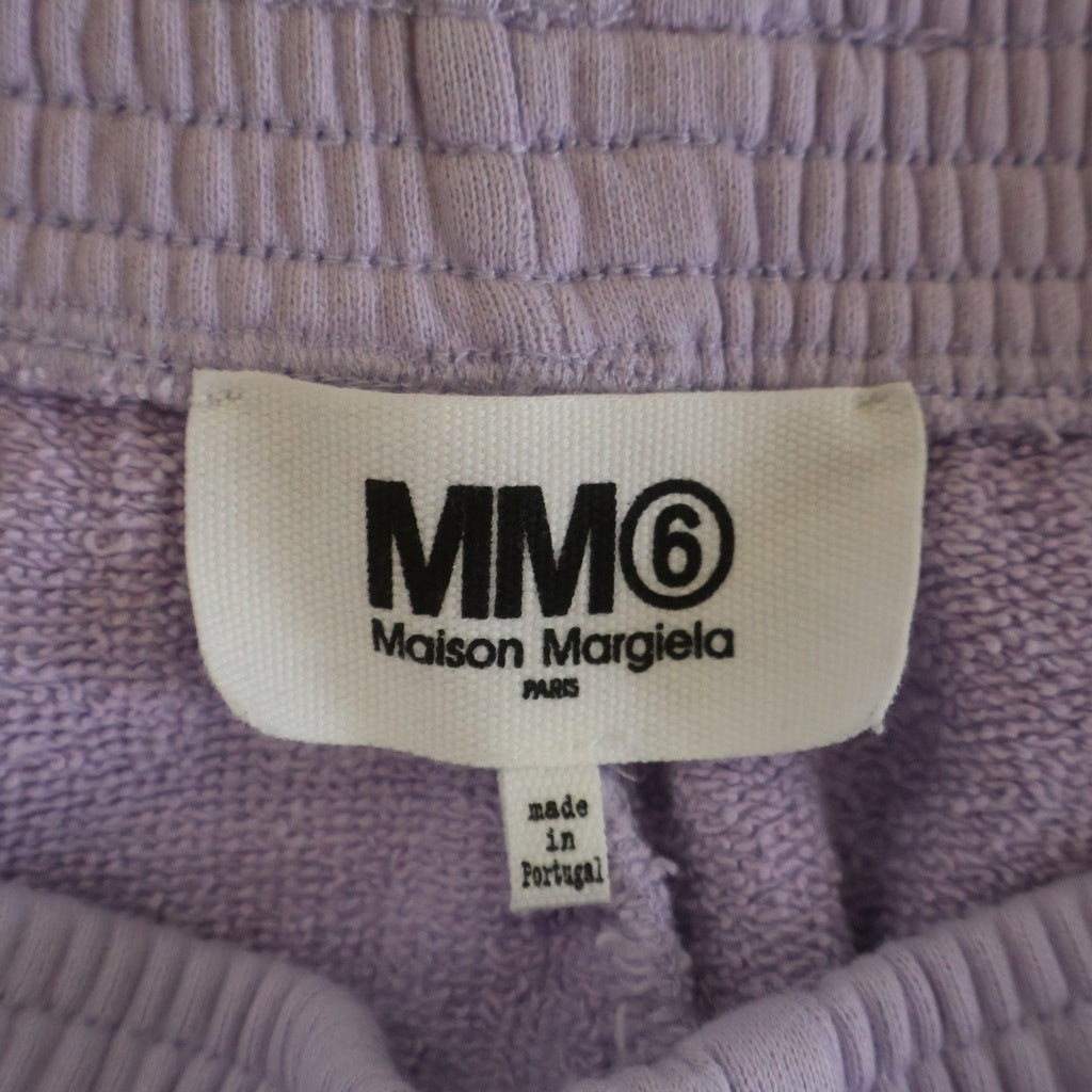 MM6 Maison Margiela(エムエムシックスメゾンマルジェラ) パッチポケット付きスウェットロングパンツ パープル S25KA0337 S25537 レディース