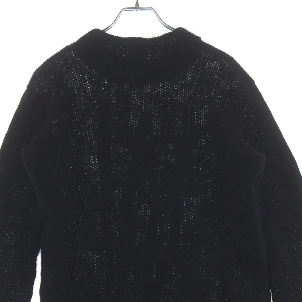 COMME des GARCONS(コムデギャルソン) フロントプリント モヘアニット セーター ブラック GT-040520 AD2000