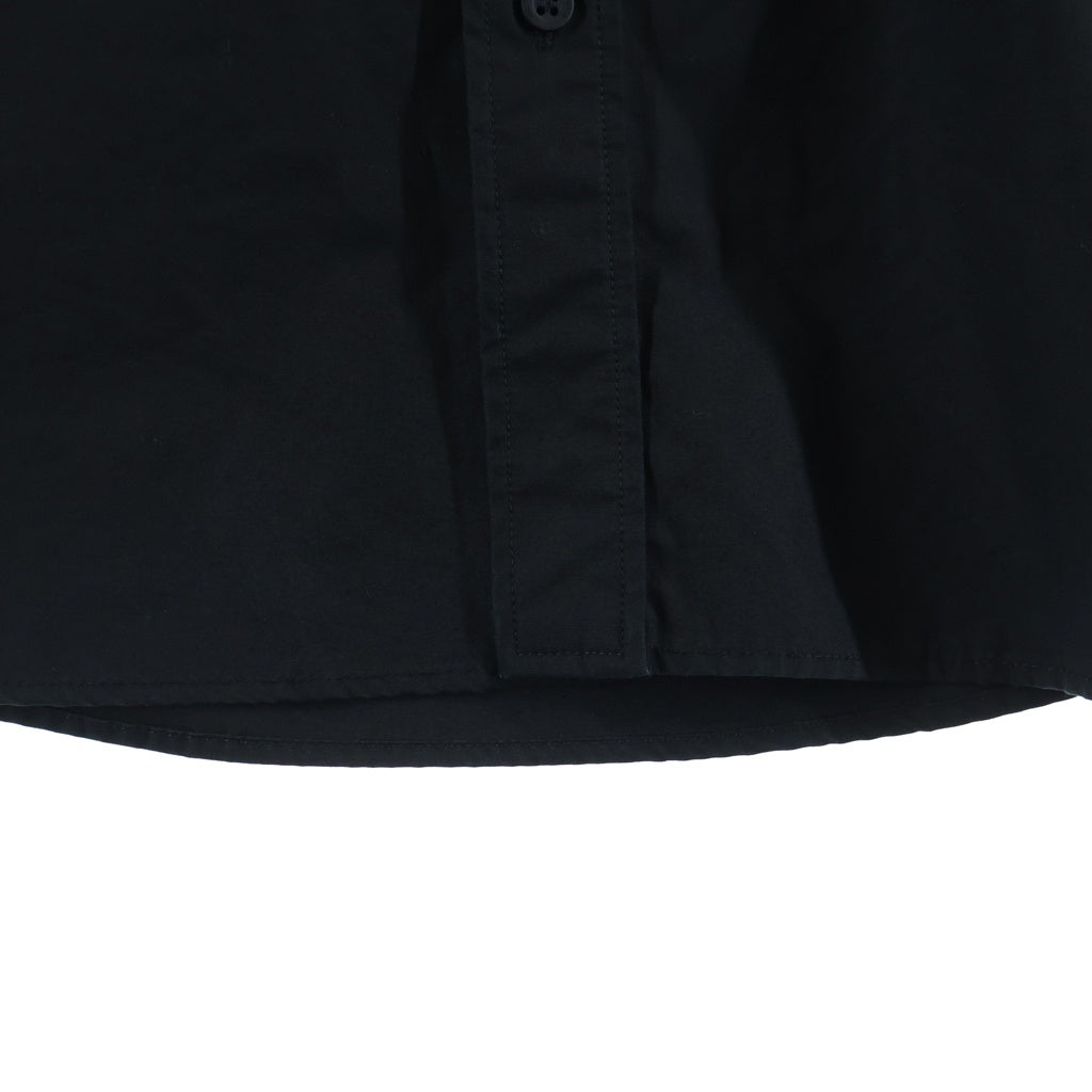 BALENCIAGA(バレンシアガ) 22AW Lifted Collar Shirt オープンカラー 長袖シャツ ブラック 704462