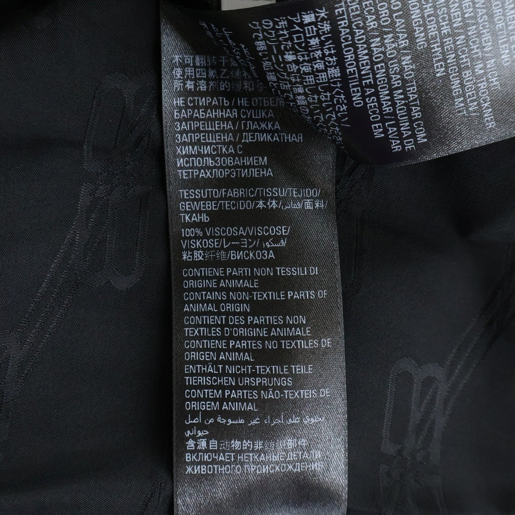 BALENCIAGA(バレンシアガ) ロゴ総柄 シルク 長袖シャツ ブラック