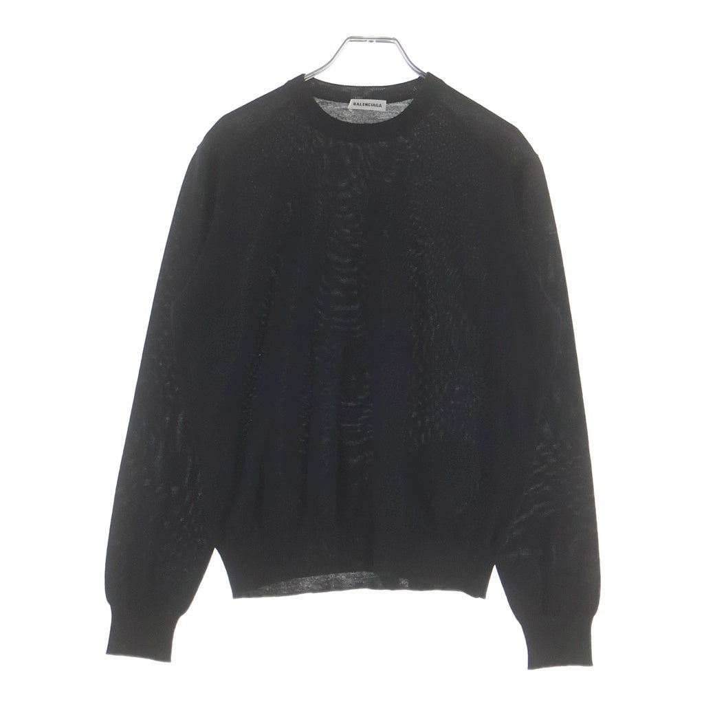 BALENCIAGA(バレンシアガ) 17SS クルーネック ニット セーター ブラック 524177 レディース